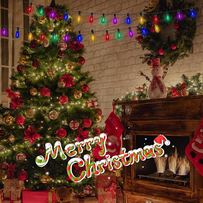 45Ft Multicolor Outdoor String Lights, ST40 Vintage Patio Lights with 32 LED Dimmable Edison Bulb (2 Spare), Christmas Colorful String Lights for Outdoor Patio Bistro Gazebo Pergola Backyard