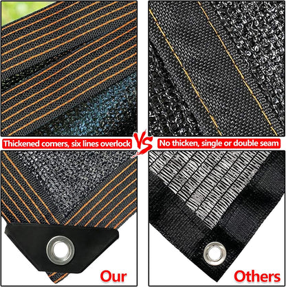 QLOFEI Shade Cloth for Garden, 90% Sunblock Neting Cover Shade Cloth with Grommets, UV Protection Screen for Patio Kennel Chicken Coop Pergola Greenhouse Plants Cover Mesh Tarp, 10x18 FT