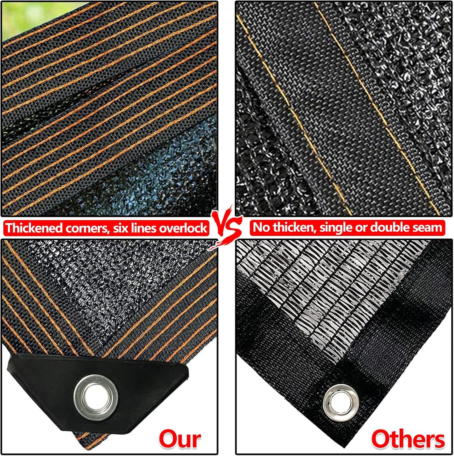 QLOFEI 18x36 FT Shade Cloth for Garden, 80-90% Sunblock Neting Cover with Grommets, Sun Screens for Patio Plants Greenhouse, Anti-UV Shade Sails for Kennel Chicken Coop Pergola Outdoor