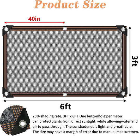 Shade Cloth -for Garden Plants,60-70% Sunblock Shade Neting -for Outdoor Garden Bed Neting Mesh Pergola Patio Lawn Sun Cloth - for Dog Kennel Cover Chicken Coop