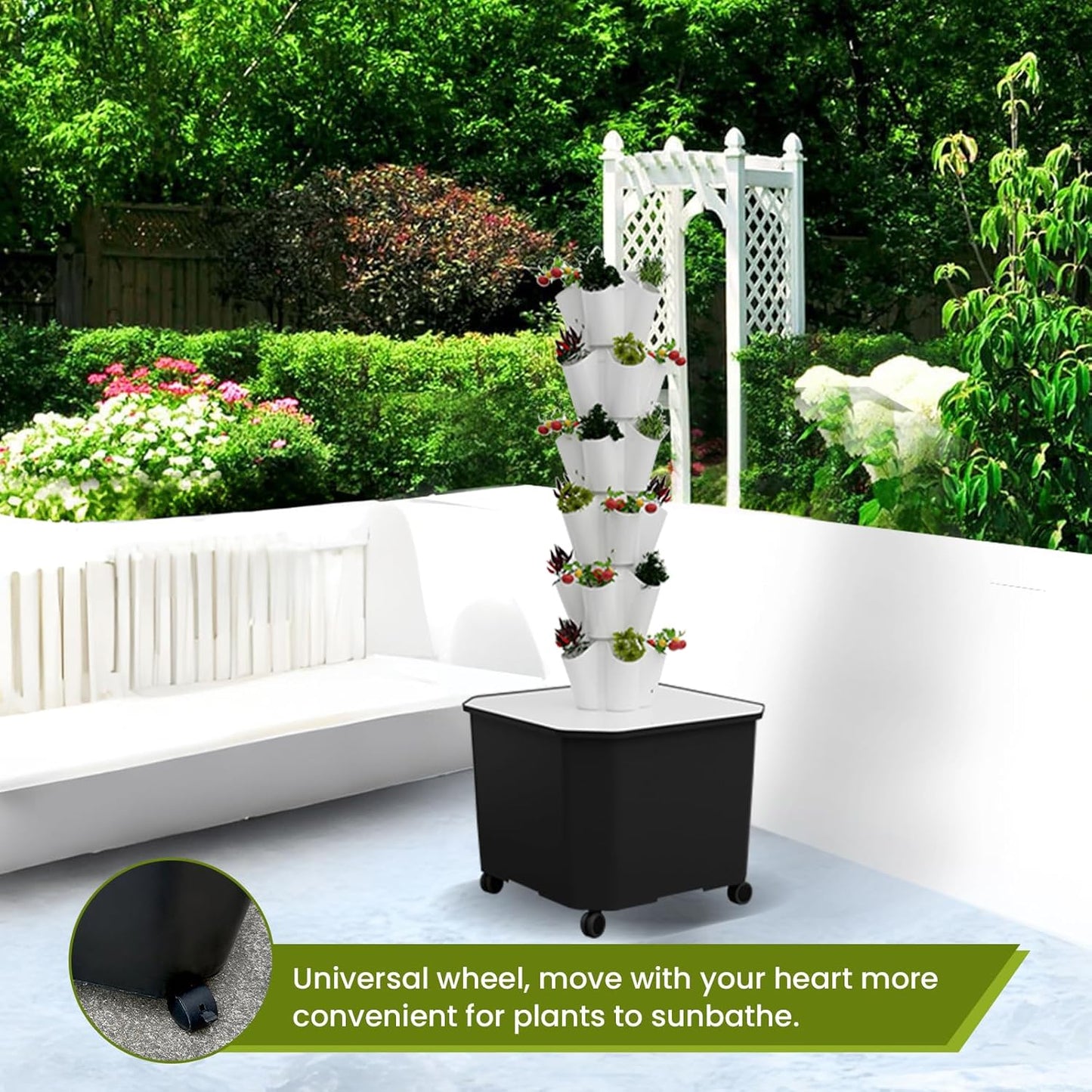 Hydroponic Tower Vertical Growing System for Seedlings, Aeroponic System with Pump, Vertical Farming Tower Indoor Plant Germination Kit (30pot)