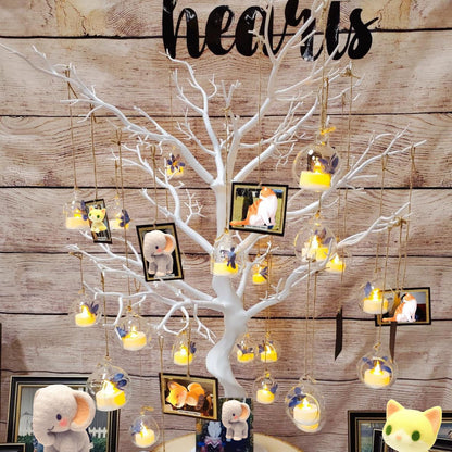 3.15"/ 8cm Hanging Tealight Candle Holder Glass Globes Air Plant Orb Glass Candlestick Lights Terrariums Candles Terrarium Vase Containers Home Decor Indoor Outdoor Garden DIY Gifts (30)