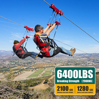 1/4" Stainless Steel Cable, 100FT Wire Rope, 7X19 Strands Aircraft Cable, 6400lbs Breaking Strength, for Zipline, Outdoor, Deck Railing, Heavy Duty Applications, Hanging