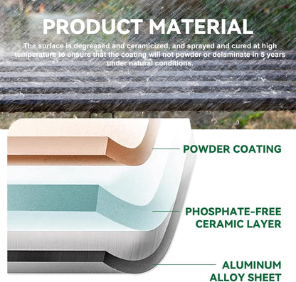 Metal Plant Stand, Rust-proof Aluminum Display Rack, Plants Display Stands Decoration Racks for Living Room Garden Balcony Patio (Black, 41.3Inch Low)