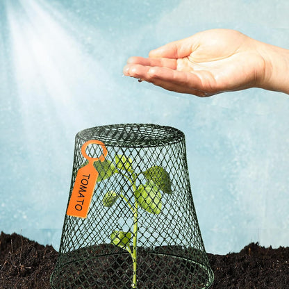 10 Pcs Garden Chicken Wire Plant Covers, 11x11Inch Metal Wire Garden Cloches Chicken Wire Cloche Plant Protector Heavy Duty Garden Plant Cloche for Keeping Bunnies Chicken Squirrels Birds Other Out