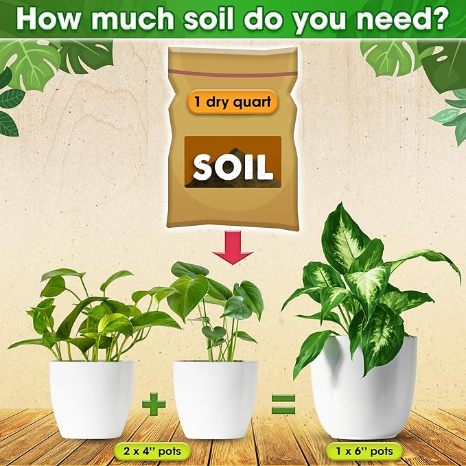 DUSPRO Recycle Pre-Mixed House Plant Soil Aroid Potting Mix 7-in-1 with Coco Coir, Peat Moss, Perlite, Worm Casting, Pumice, Pine Bark & Gypsum, Tropical Potting Mix for Indoor Plants, Herbs 8QRT