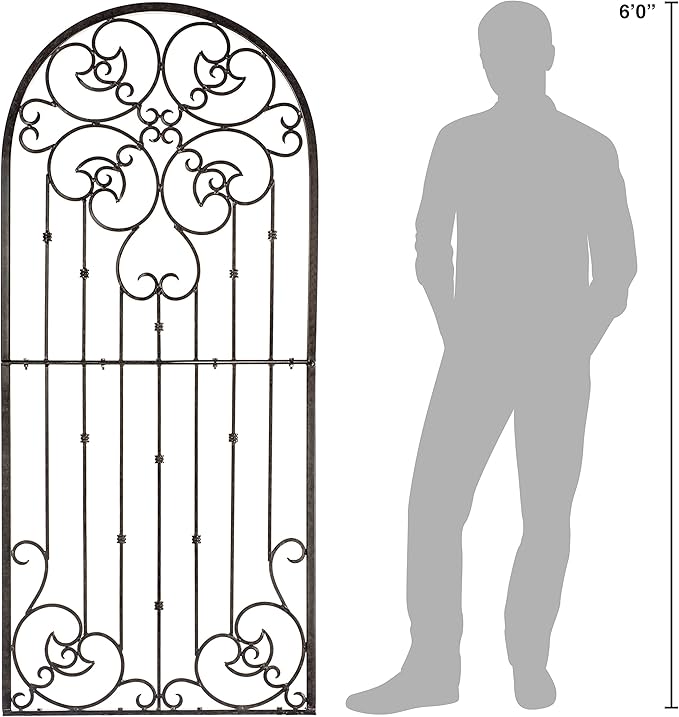 H Potter Garden Trellis for Climbing Plants Metal Wrought Iron Outdoor Wall Panel for Vines Flowers