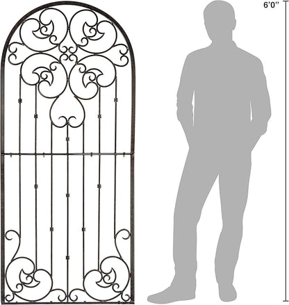 H Potter Garden Trellis for Climbing Plants Metal Wrought Iron Outdoor Wall Panel for Vines Flowers