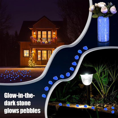 12000 PCS Glow in The Dark Rocks – Plastic Resin Glow Rocks for Landscaping, Garden Pebbles & Stones for Aquarium and Outdoor Decor(White)