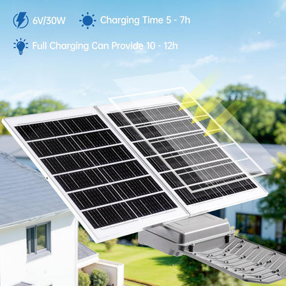 11000W Solar Street Light Outdoor with Dual Solar Panels IP65 Waterproof – 650,000LM 3-Sided LED Lights, 144pcs LEDs, 50000mAh Battery, Motion Sensor, Dusk to Dawn for Parking Lot, Yard,Garden