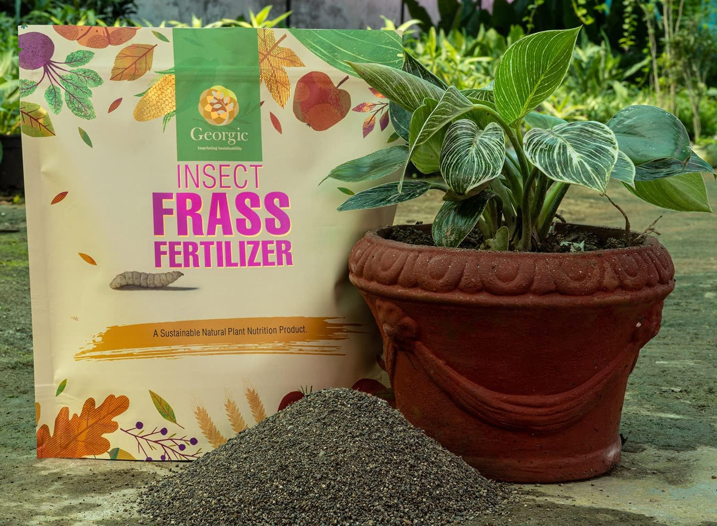 Insect Frass Fertilizer for Soil Amendment, All-Purpose Organic House Plant Food and Fertilizer- Pack of 3