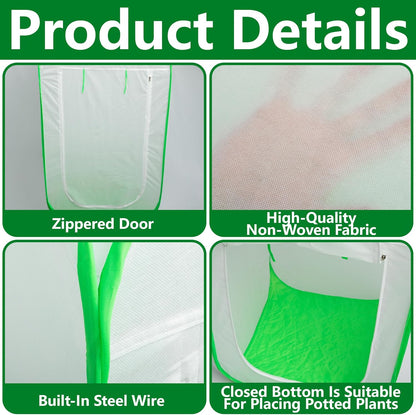 35 x 35 x 59 Inch Pop Up Winter Frost Plant Cover, Gardening Plants Freeze Protection Tent, Warm Plant Protector Enclosure for Snow Frost Protection Indoor & Outdoor