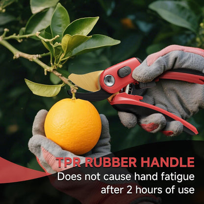 FLORA GUARD Professional Pruning Shears, SK5 Teflon-Coated Blades, Precision Garden Scissors with Non-Slip Handle, Lightweight Hand Pruner for Roses, Vines, and Shrubs