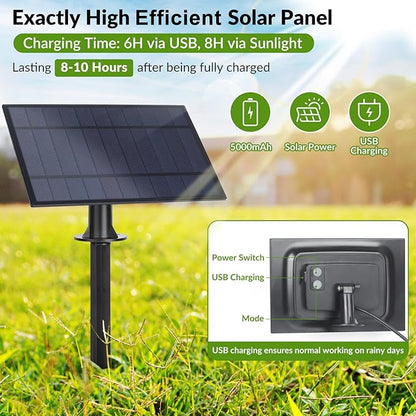 200FT(2 x100FT) G40 Solar String Lights, Globe Outdoor String Lights with 104 E12 Waterproof LED Bulbs, 2700K Shatterproof Patio Lights, Solar Powered Hanging Lights for Christmas Patio Backyard Porch