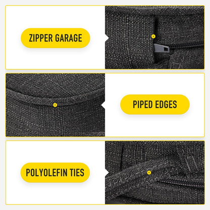 SUNROX Gel Memory Foam Chair Cushions, FadeShield Water-, Stain-Resistant Durable Reversible Seat Cushion Pads with Ties for Indoor/Outdoor Kitchen Dining Office 17"x16" Set of 4, Midnight