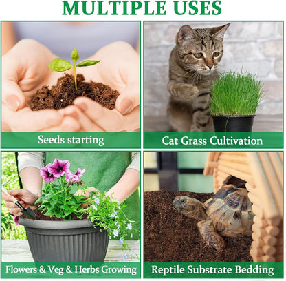 Legigo 50 Pcs 40mm Organic Coco Coir Pellets for Plants- Compressed Coconut Coir Potting Soil, Coco Fiber Pellets Coco Coir Soil for Planting, Garden, Bonsai, Herbs, Flower & Vegetables