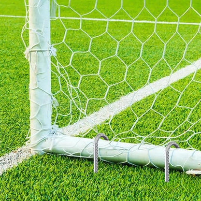 AAGUT Rebar Stakes 16 Inch J Hook Heavy Duty 8 Pack, 3/8 Inch Galvanized Metal Steel Ground Anchors Chain Link Fence Stakes for Camping Tent, Inflatables, Yard Decorations, Canopies & Swing Sets