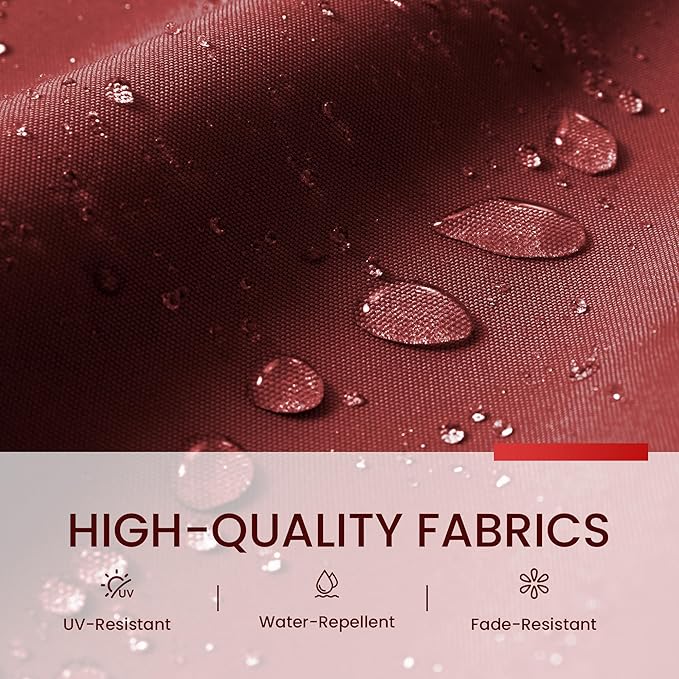 10x10 FT Cantilever Patio Umbrella with Base Included Double Top Outdoor Square Large Heavy Duty Aluminum Offset Umbrellas with 7 Level Tilt 360-degree Rotation for Pool Garden Deck,Wine Red