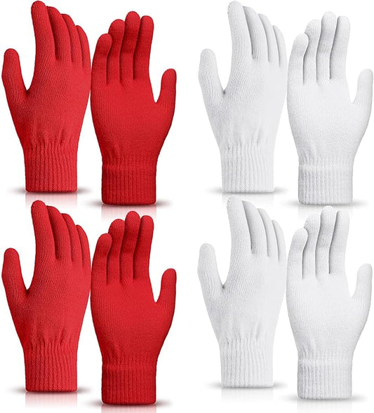 SATINIOR Magic Winter Gloves Unisex Gloves Knit Stretchy Mitten Full Fingers Warm Mitten for Men Women Sports