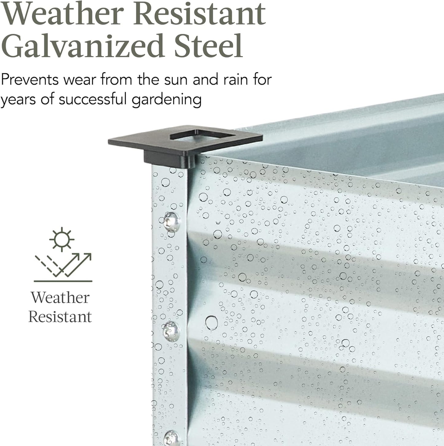 Best Choice Products 48x24x30in Galvanized Raised Garden Bed, Metal Elevated Planter Box, Vegetable Garden for Backyard, Patio, Balcony - Silver