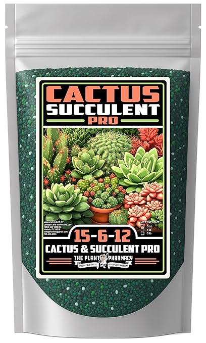 Fertilizer Commercial Grade | Cactus & Succulent Pro 15-6-12 | 1 Pound | Custom Professional Mix Blend | Low-Nitrogen Blend | 10–12 Month Controlled Release | Micronutrients for Cacti & Succulents