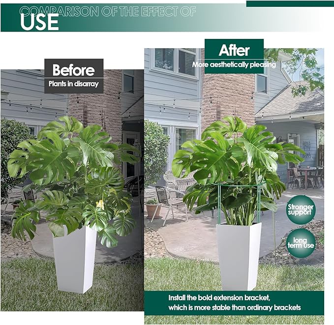 12 Pack Garden Plant Support Stakes, Half Round Peony Cages and Supports, Metal Garden Support Ring, Border Support for Outdoor Indoor Plants, Peony, Hydrangea,Tomato, Monstera