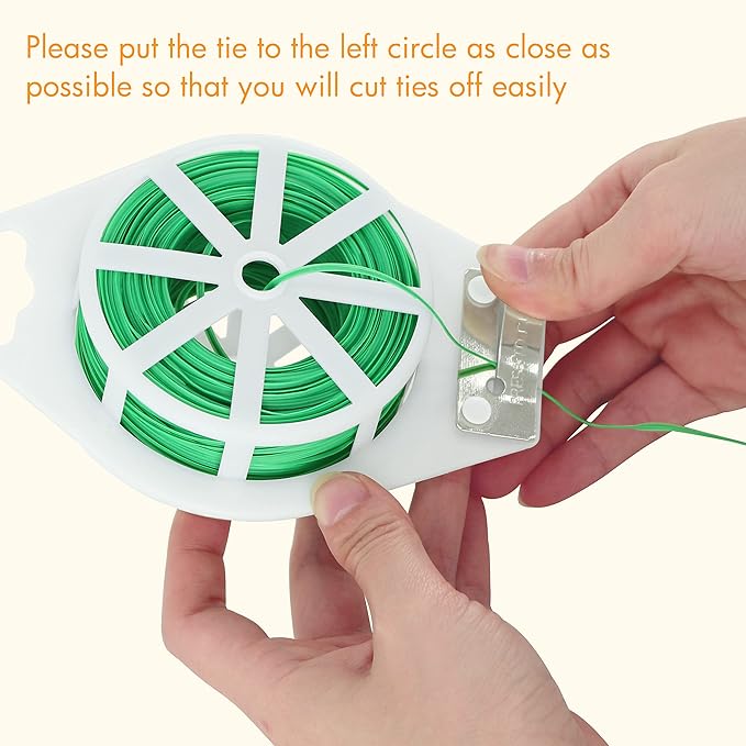 Gardzen 328ft Twist Ties, Reusable Coated Wire Plant Ties with Cutter, Ideal for Sealing Plastic Bags, Bread Bags, Organizing Cords, Gardening Activities