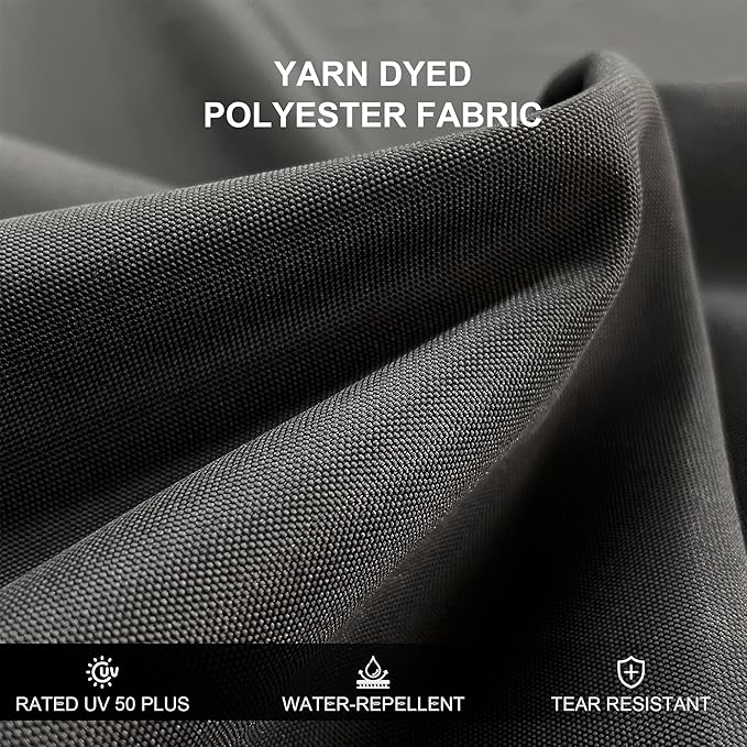 PURPLE LEAF 10 FT Patio Offset Umbrella Outdoor Cantilever Umbrella Hanging Umbrellas, 36 Month Fade Resistance & Water-repellent UV Protection Fabric Canopy with Crank & Water Tank Base (Black)