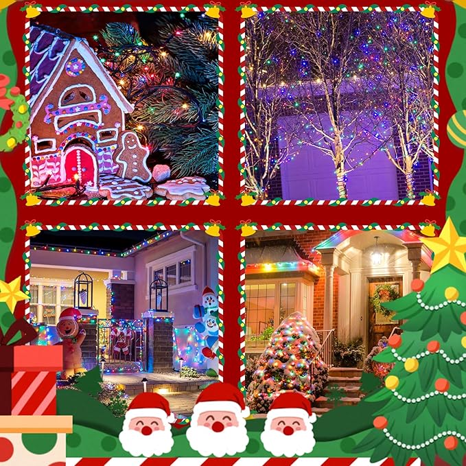 Voice Control 88ft 240LED Smart Christmas String Lights Outdoor/Indoor | String Lights Plug in with Remote, 12Modes, 7Voice Commands & Timers, Christmas Twinkle Light for Xmas Tree Decor (Multicolor)