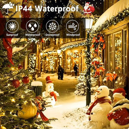 100FT 2000 LED Cluster Christmas Lights, Christmas Tree Lights Outdoor Indoor with 8 Modes & Timer & Remote, Firecrackers String Lights Waterproof for Garland Party Xmas Decorations, Warm White