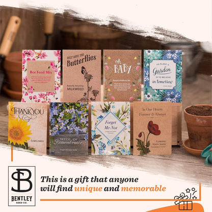 Bentley Thank You Packet - Sunflower Seeds - Pack of 25 - Perfect Eco-Friendly Thank You Gift - Non GMO