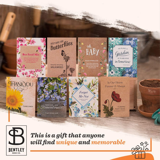 Bentley Thank You Packet - Sunflower Seeds - Pack of 25 - Perfect Eco-Friendly Thank You Gift - Non GMO