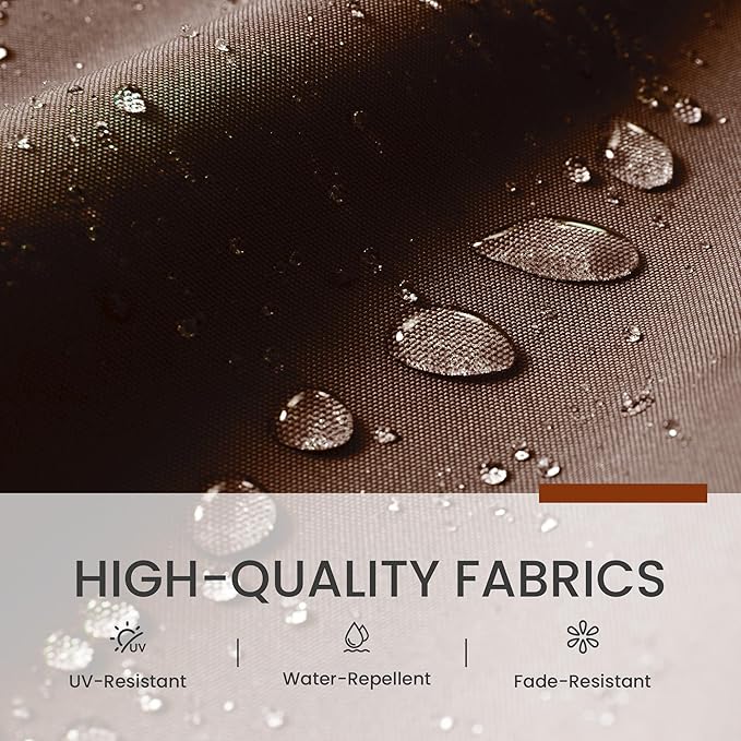 10x10 FT Cantilever Patio Umbrella Double Top Outdoor Square Large Heavy Duty Aluminum Offset Umbrellas with 7 Level Tilt 360-degree Rotation for Pool Garden Deck, Brown