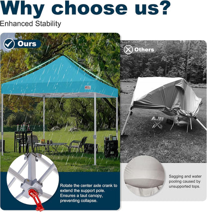 MASTERCANOPY Pop Up Canopy Tent Commercial Grade 10x10 Instant Shelter (Sky Blue)