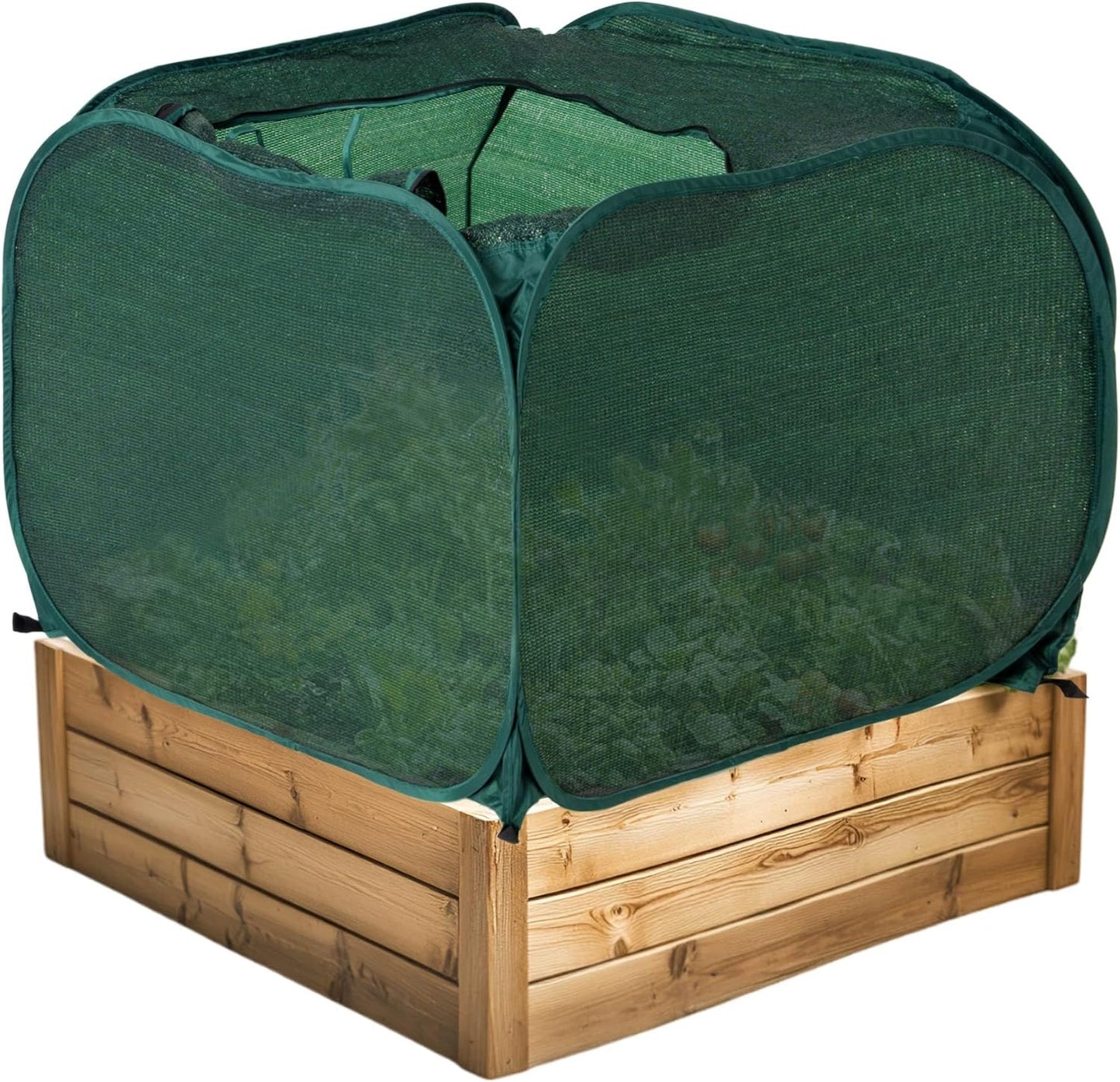 Porayhut Pop up Sunshade Cloth,Pack of 1,Easy Open Crop Shade Net UV Resisitant Plant 80% Sunblock Net for Plant Mini Flower Pot with Stakes