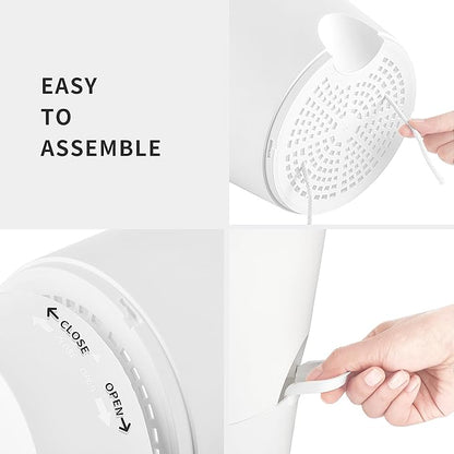 FaithLand 2-Pack 9 Inch Planter Pots for Indoor Outdoor Plants, Self Watering Flower Pots with Deep Reservoir, White with Terracotta …