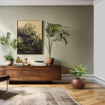 Kante 15.7" Dia Round Concrete Planter, Outdoor/Indoor Large Bowl Plant Pots with Drainage Hole and Rubber Plug for Garden Patio Balcony Home, Rusty