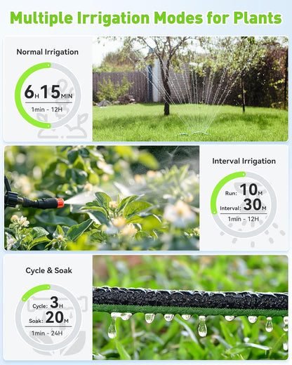 RainPoint WiFi Water Timer for Garden Hose, 2-Zone Smart Sprinkler Timer, WiFi Irrigation Controller, Automatic Watering System for Lawns and Yard