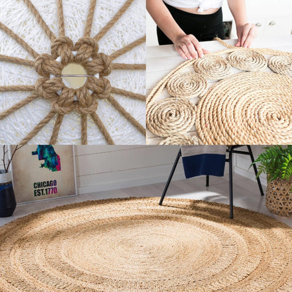 Vanhench Jute Rope 5MM (1/5 inch) 100 ft 6Ply Twisted Heavy Duty and Thick Twine Rope Bulk for Crafts Projects Cat Scratcher Post Tree Gift Wrapping Arts & Crafts Home Decoration Packing Christmas