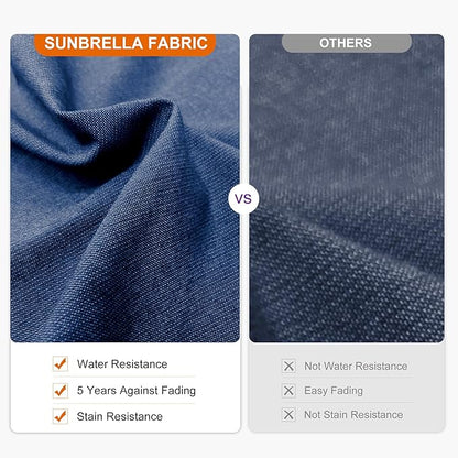 PURPLE LEAF 10ft Cantilever Outdoor Patio Umbrella Large Heavy Duty 360° Rotation Double Top Offset Rectangular Umbrellas for Backyard Deck Pool, Spectrum Indigo