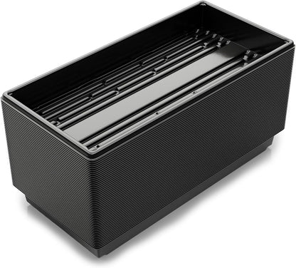 10x20 Inch Black Plastic 50 Pack Plant Propagation Tray – Growing Trays for Garden, Planting, Seedling, Soil & Hydroponic Horticulture - Microgreen Trays Grow Plants - No Drain Holes