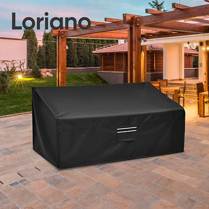 Loriano 3-Seater Patio Sofa Covers, 100% Waterproof Perfect Fit for Outdoor Sofa Covers, Oxford Fabric Lawn Patio Furniture Loveseat Covers 79W x 37D x 35H inches