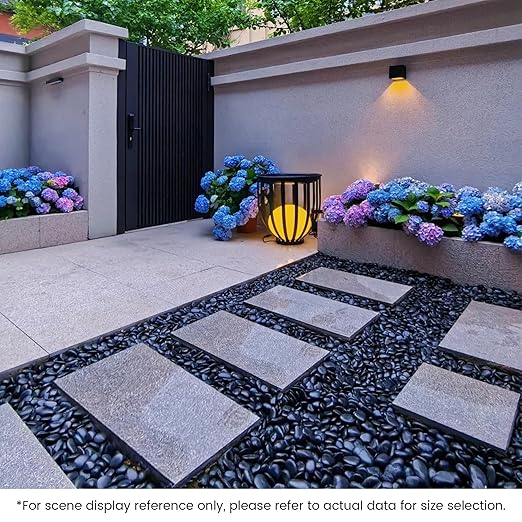 SIDONG 5 LB Black River Rocks, 0.3-0.5 Inches High Polished Pebbles for Indoor Plants, Aquarium Rocks Used in Fish Tank, Decorative Stones for Plants, Vases, Home Décor, Crafting, Garden Landscaping