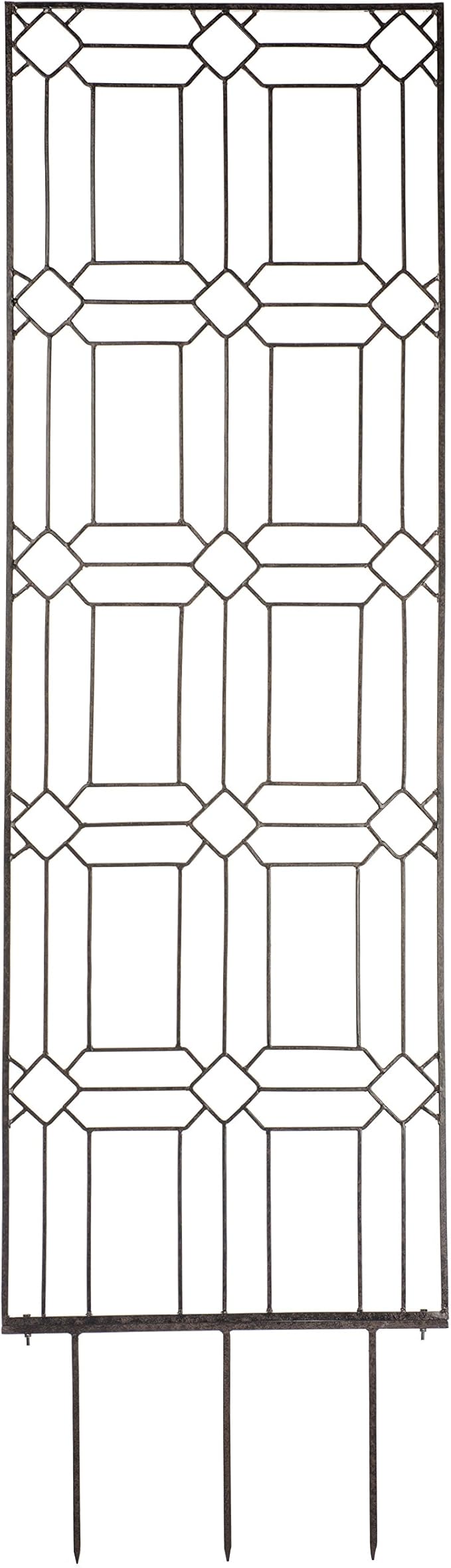 H Potter Garden Trellis for Climbing Plants Metal Outdoor Wall Decor or Flowers Roses Vine Ivy Clematis Large