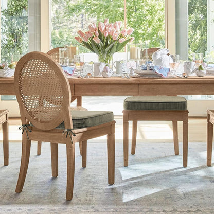 Outdoor Outdoor Round Corner Seat Cushion, 17"x16"x2", Set of 4, Non Slip Seat Cushion Pads with Removable Cover for Patio Furniture, Garden Yard Lawn, Dark Black Tan Stripe