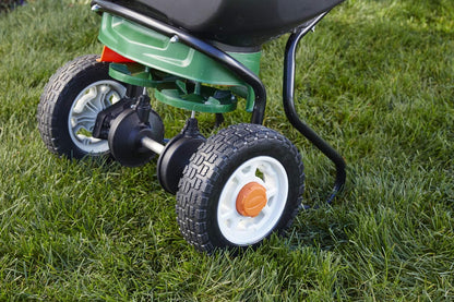Scotts Elite Spreader for Grass Seed, Weed and Feed, Fertilizer, Salt and Ice Melt, Durable Push Spreader Holds up to 20,000 sq. ft Product