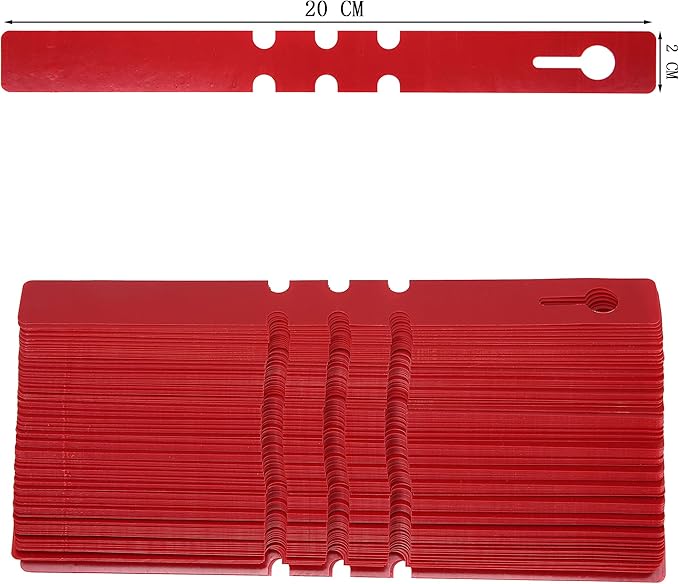 200 Pcs Red Plastic Plant Tags with a Marker Pen, Wrap Around Hanging Tree Tags Nursery Garden Labels Waterproof Nursery Garden Stakes, 2x20cm