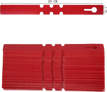 200 Pcs Red Plastic Plant Tags with a Marker Pen, Wrap Around Hanging Tree Tags Nursery Garden Labels Waterproof Nursery Garden Stakes, 2x20cm