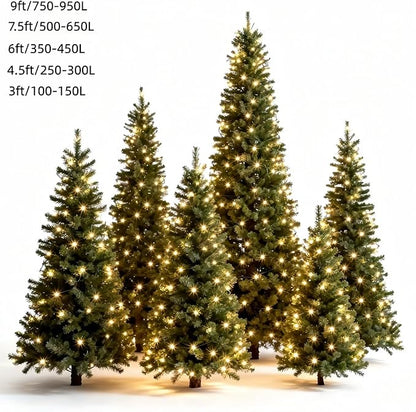 LUCKY SHINE 150 LED Warm White Christmas Lights, UL Certified 50 FT Green Wire String Lights, for Indoor and Outdoor Party, Garden, Patio, Wall, Trees.