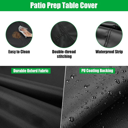 36 Inch Outdoor Prep Table Cover,Waterproof Patio Stainless Steel Table Work Cover,Outdoor Grill Cart Pizza Oven Tables Covers - 36 x 24 x 35 Inch